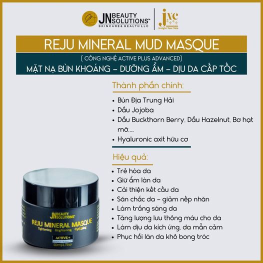 PHỤC HỒI KỲ DIỆU – LOẠI BỎ KÍCH ỨNG SAU LÀM DỊU DA NHANH CHÓNG SAU LIỆU TRÌNH VỚI REJU MINERAL MASQUE