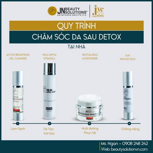QUY TRÌNH CHĂM SÓC DA SAU DETOX TẠI NHÀ