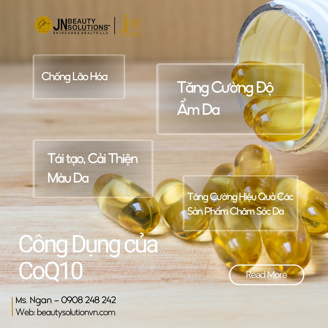 NHỮNG CÔNG DỤNG TUYỆT VỜI CỦA COENZYME Q10 VỚI LÀN DA