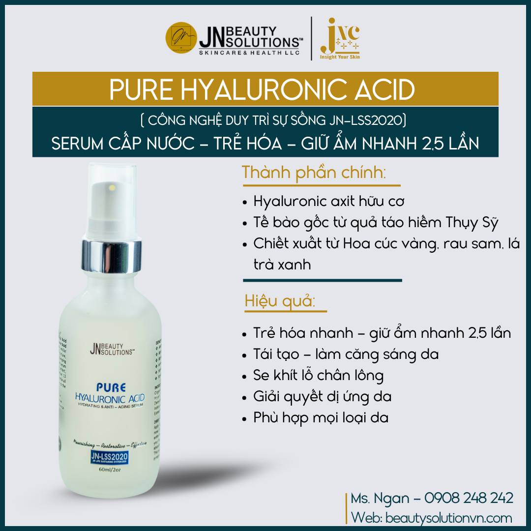 GIẢI MÃ SỨC MẠNH CẤP ẨM THẦN TỐC TỪ PURE HYALURONIC ACID SERUM
